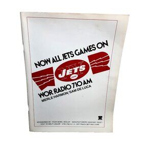 1971 NY Jets WOR 710 AM Radio Games Vintage Ad • 1970s Football